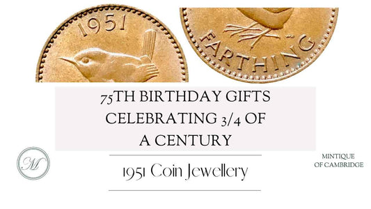 75th Birthday Gifts Celebrating Three-Quarters of a Century: 1951 Coin Jewellery