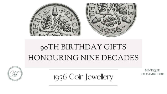 90th Birthday Gifts Honouring Nine Decades: 1936 Coin Jewellery