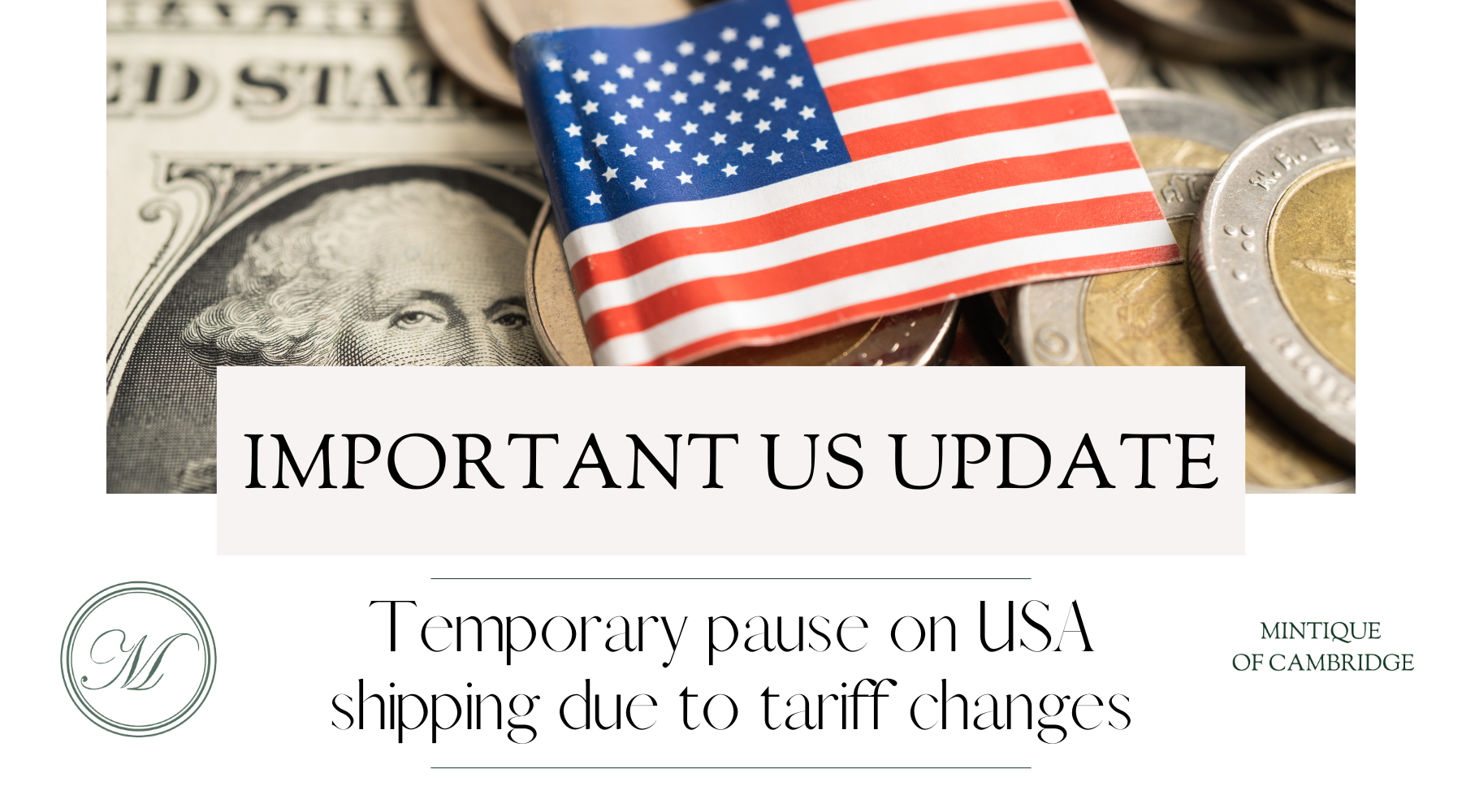 Important update: Temporary pause on USA shipping due to tariff changes