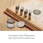 1800's British Shilling Sterling Silver Coin Ring Wedding Band