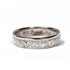 British 2025 Sixpence Sterling Silver Coin Ring