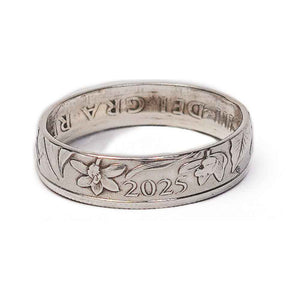 British 2025 Sixpence Sterling Silver Coin Ring