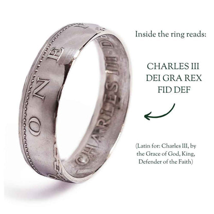 British 2026 One Penny Silver Coin Ring