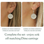 American Dime Double Coin Necklace - Modern Roosevelt