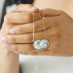 Irish Sixpence (Wolfhound/Dog) Double Coin Necklace