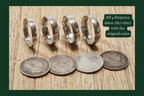 Sterling Silver Wedding Ring Set | 1820 British Shilling & Sixpence Coins