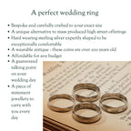 1800's British Sixpence Sterling Silver Coin Ring Wedding Band