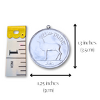 Irish Punt (Red Deer) Single Coin Necklace