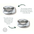Quarter Dollar Liberty 1964 Coin Ring