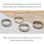 1800's British Sixpence Sterling Silver Coin Ring Wedding Band