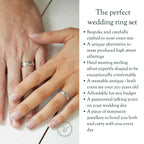 Sterling Silver Wedding Ring Set | Rare 1818 British Shilling & Sixpence Coins