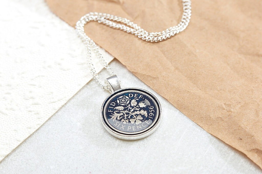 Sixpence Handmade Enamelled Necklace Pendant