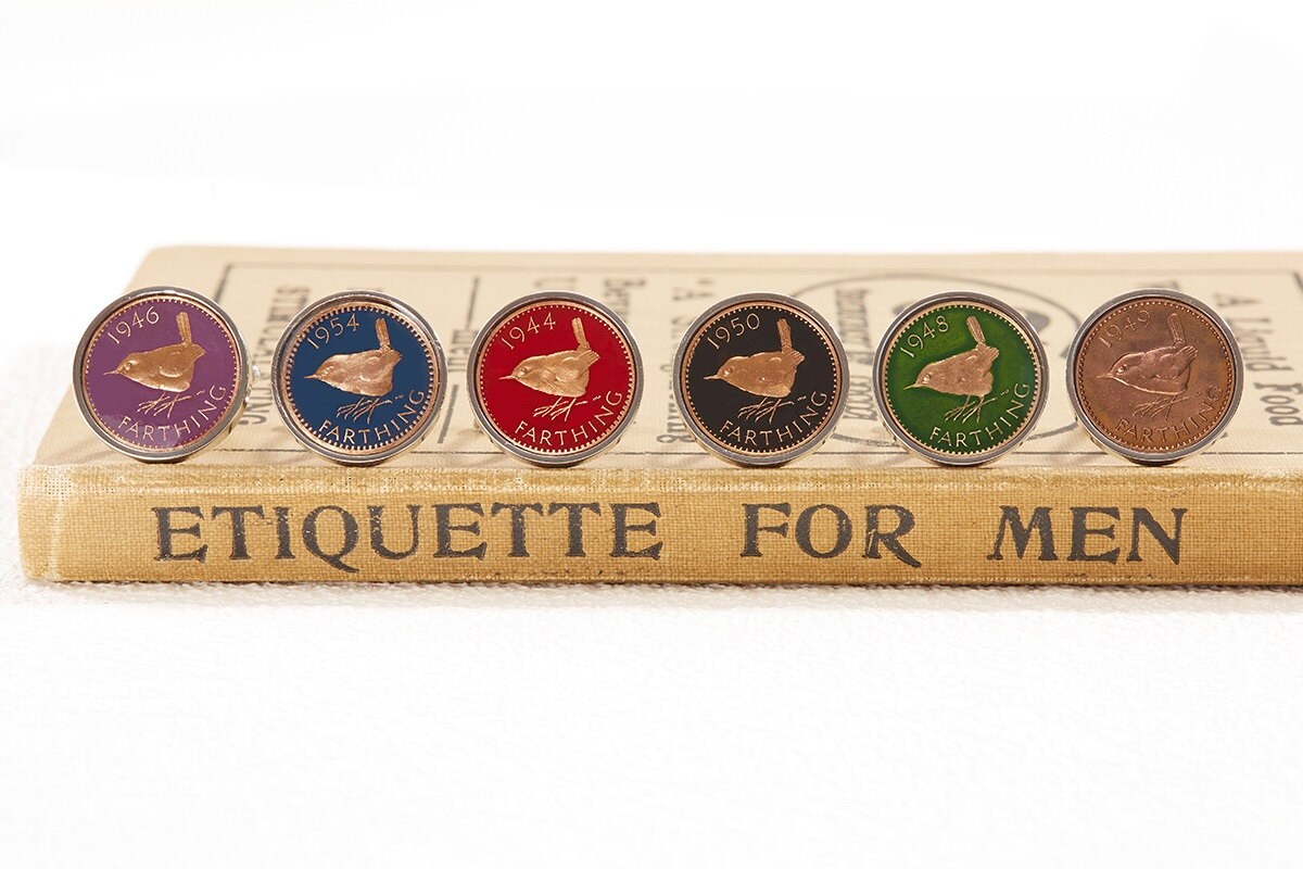 British Farthing Coin Handmade Cufflinks