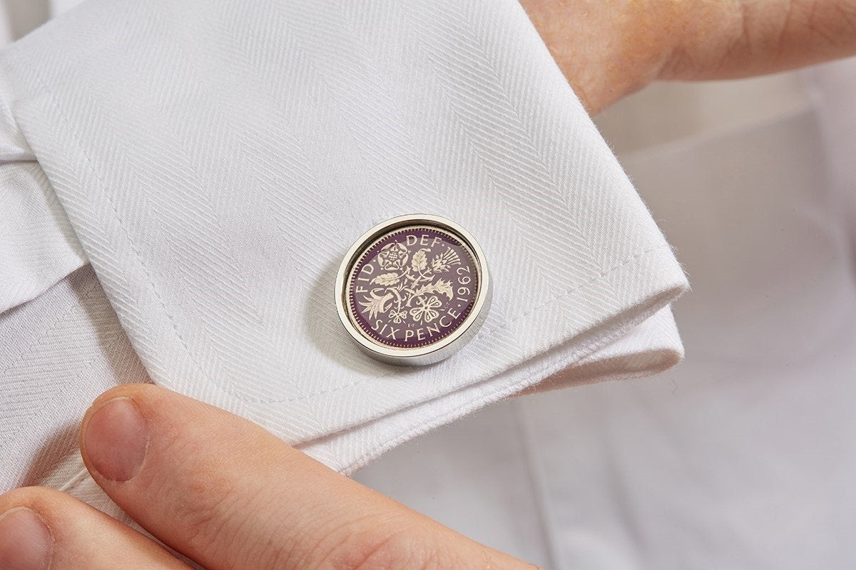 British Sixpence coin handmade Cufflinks