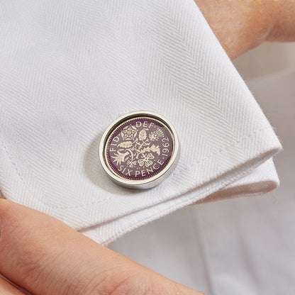 British Sixpence coin handmade Cufflinks