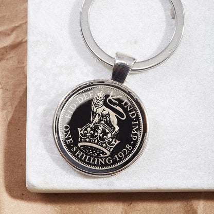 Shilling Coin Keyring