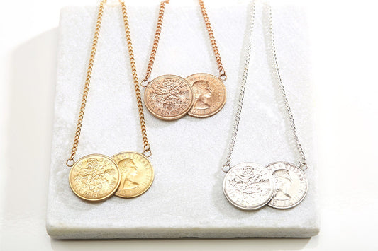 Sixpence Double Necklace Gold Plated and Non-plated