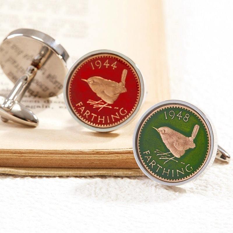 British Farthing Coin Handmade Cufflinks