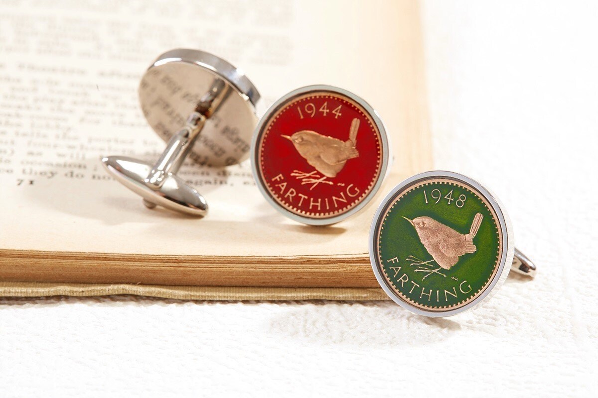 British Farthing Coin Handmade Cufflinks
