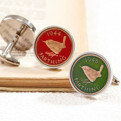 British Farthing Coin Handmade Cufflinks