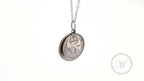 Lucky Sixpence and Threepenny coin layered necklace suspended on a sterling silver chain with your choice of date (palladium plated)