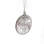 Sixpence necklace, lucky sixpence coin necklace, layering necklace, wedding necklace, sterling silver chain, palladium plated coin
