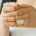 Irish threepence double necklace, silver Irish necklace, silver delicate pendant, double coin necklace, palladium plated coins