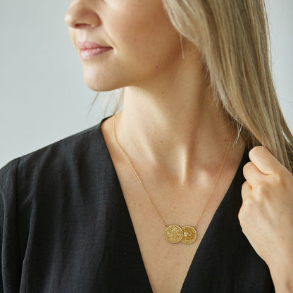 Sixpence Double Necklace Gold Plated and Non-plated