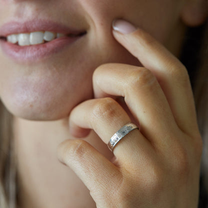 British Sixpence Sterling Silver Coin Ring