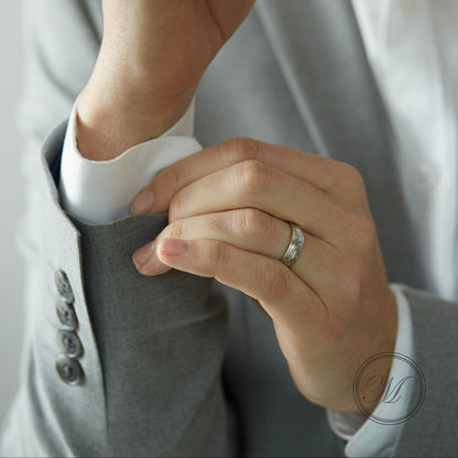 His and hers rings, handmade coin rings, sterling silver rings, pair of vintage wedding rings, British Shilling and Sixpence 1820's