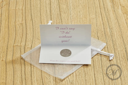 Bridesmaid gift, lucky sixpence, please be my bridesmaid