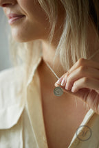 British threepence coin necklace palladium plated - a silver lucky coin necklace perfect for layering.