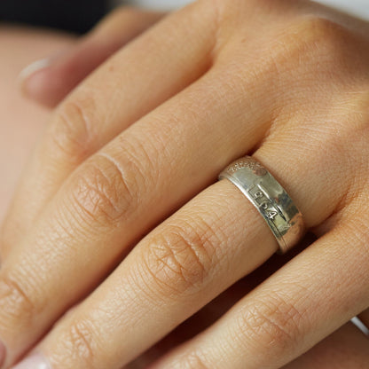 Quarter Dollar LIBERTY 1964 coin ring 90% silver, handmade silver coin ring, American coin ring, rare silver coin ring, USA vintage coin