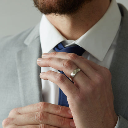 British Shilling Sterling Silver Coin Ring Wedding Band