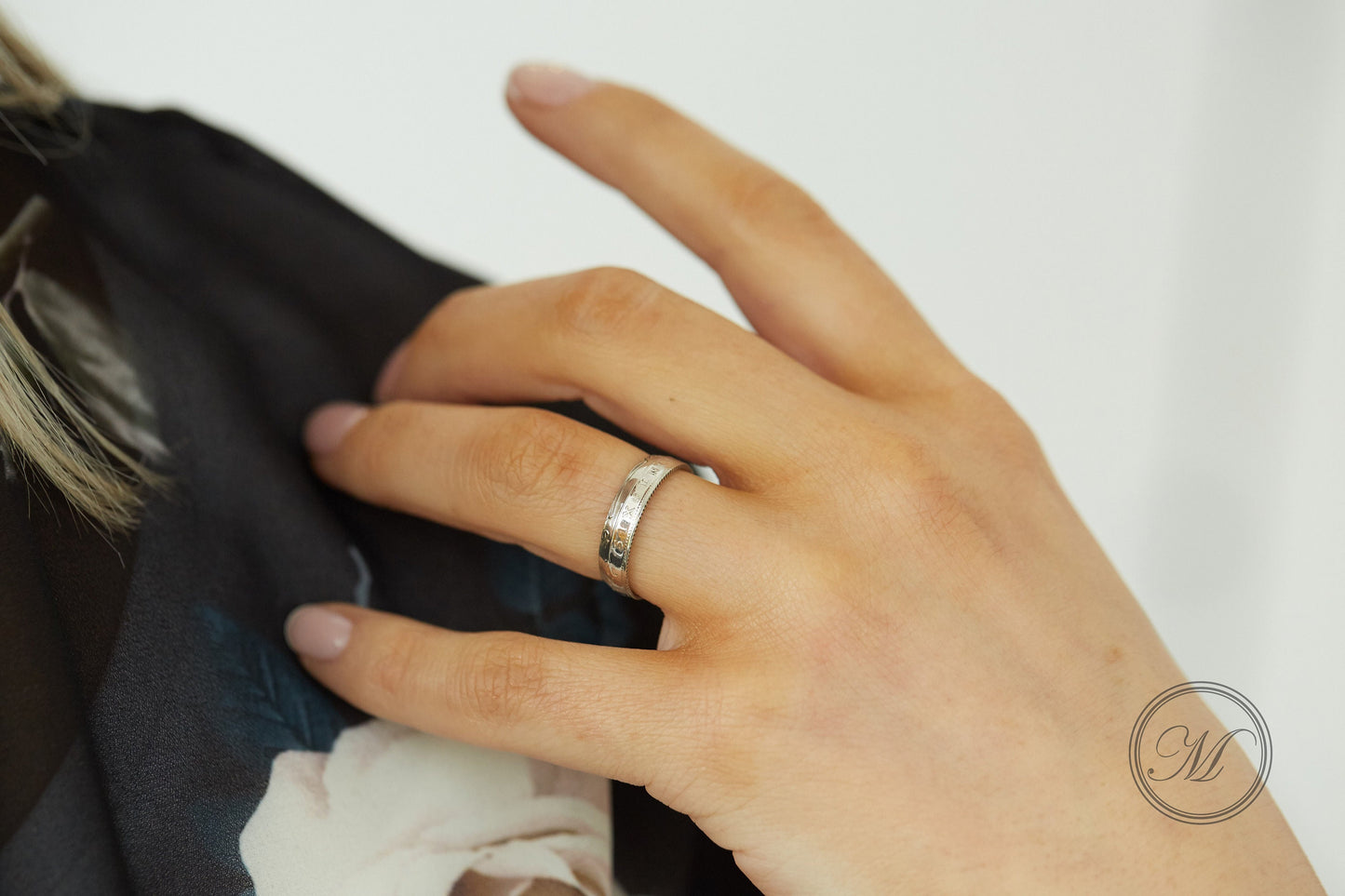 British Sixpence Sterling Silver Coin Ring