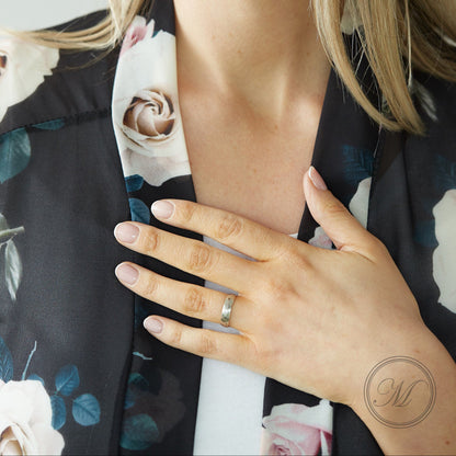 Pair of rare 1818 British Sterling Silver Sixpence and Shilling Coin Rings Wedding Bands