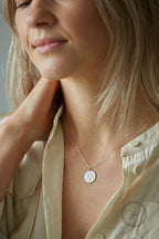 British threepence coin necklace palladium plated - a silver lucky coin necklace perfect for layering.