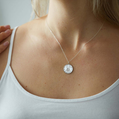 Sterling Silver Sixpence Single Coin Necklace